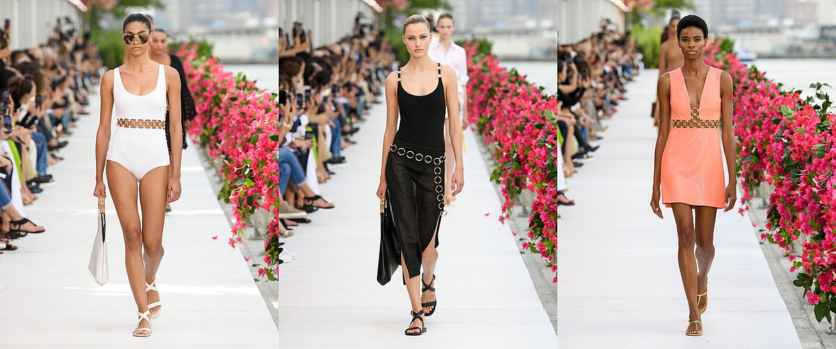 受Marisa Berenson啟發的金屬圈圈元素。