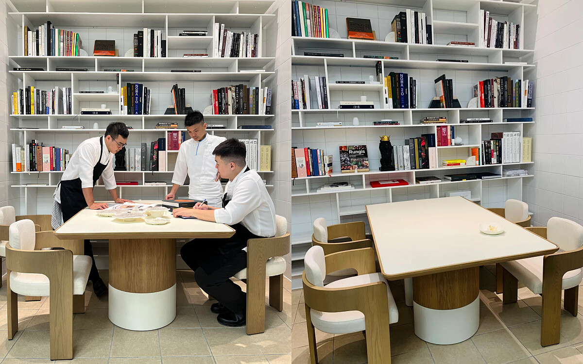 「Chef’s Table」就在廚房一角,能近距離感受餐廳的氛圍。