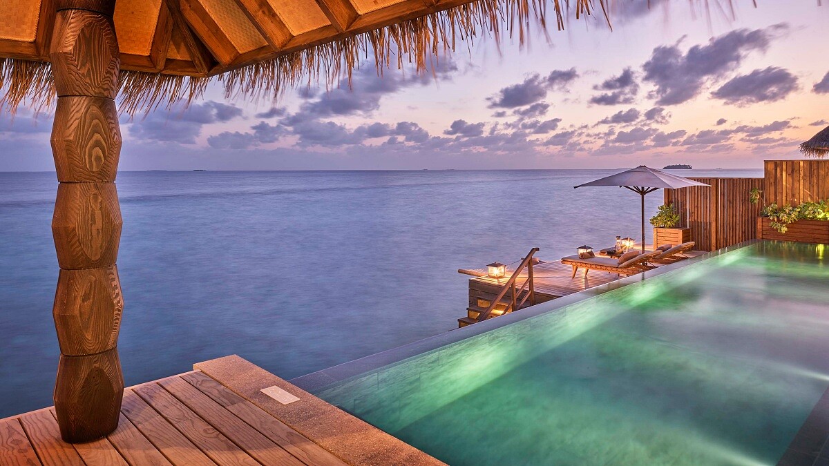 馬爾地夫度假村JOALI Maldives水上屋別墅夜景