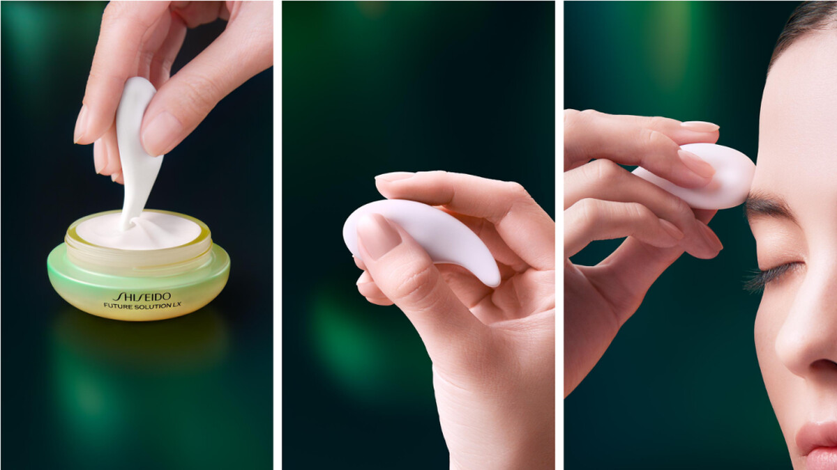 「陶瓷勾玉眼部按摩器」設計靈感來自日本皇室世代相承三大神器之一「八尺瓊勾玉」，薈萃天地靈氣，呵護最細緻的眼周。