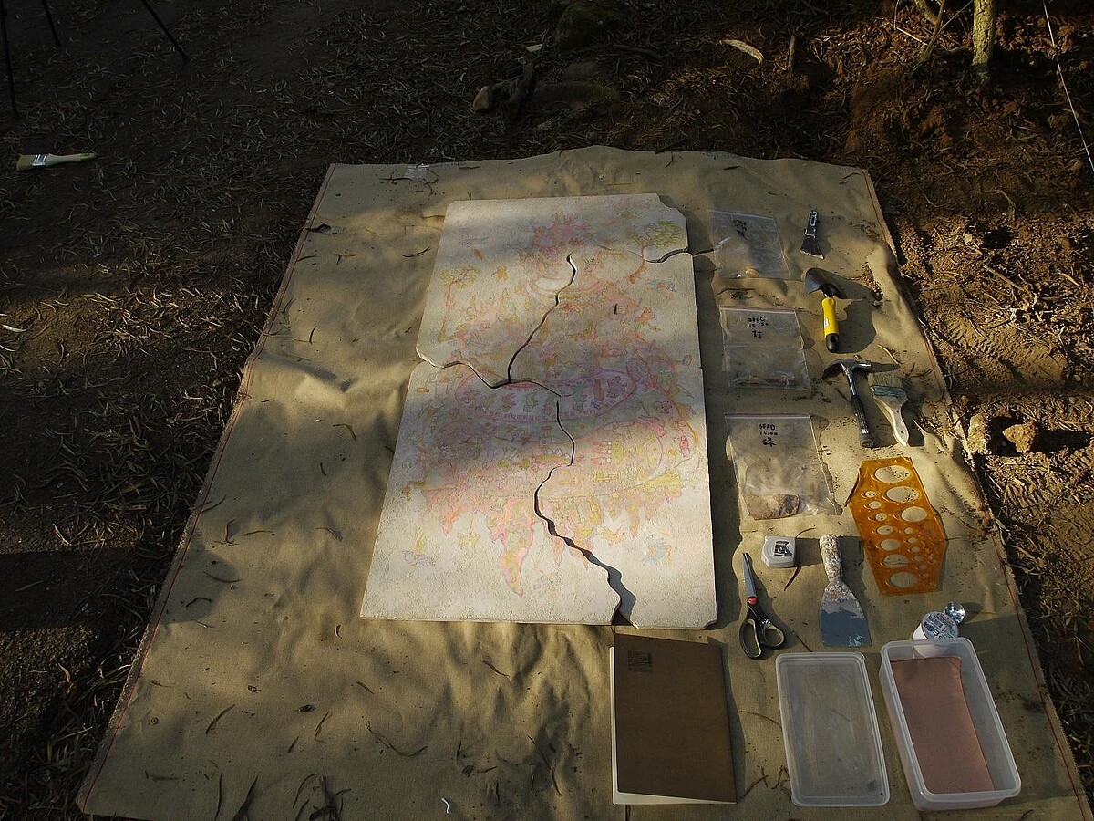 2023原創基地節白晝星光場 藝術演出。藝術家鄭君朋《數據的挖掘儀式》