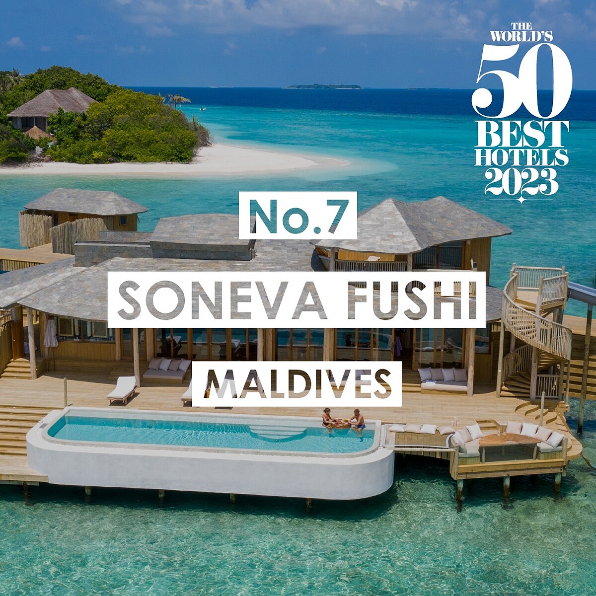 馬爾地夫「Soneva Fush」酒店榮獲「Lost Explorer Best Beach Hotel」獎項。