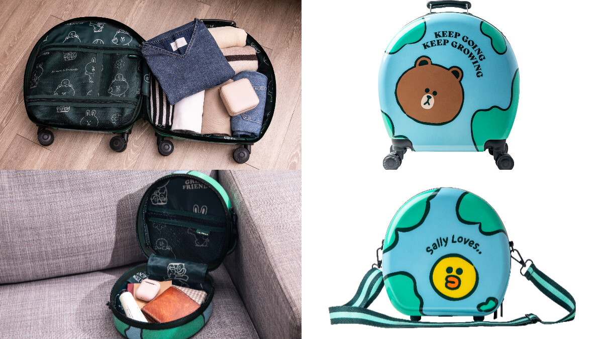 大容量的箱包組。