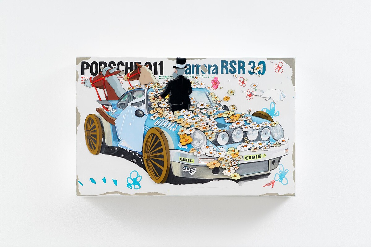 Tatsuya Yokosaka_ SKY BLUE_2023_Acrylic paint on canvas , on PVC_ 53x 33.3 cm