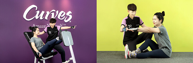 「Curves可爾姿女性30分鐘環狀運動」訴求在30分鐘內達成肌力、有氧、伸展等全身性高效訓練，可以讓路跑新手透過規律運動鍛鍊出好體能。