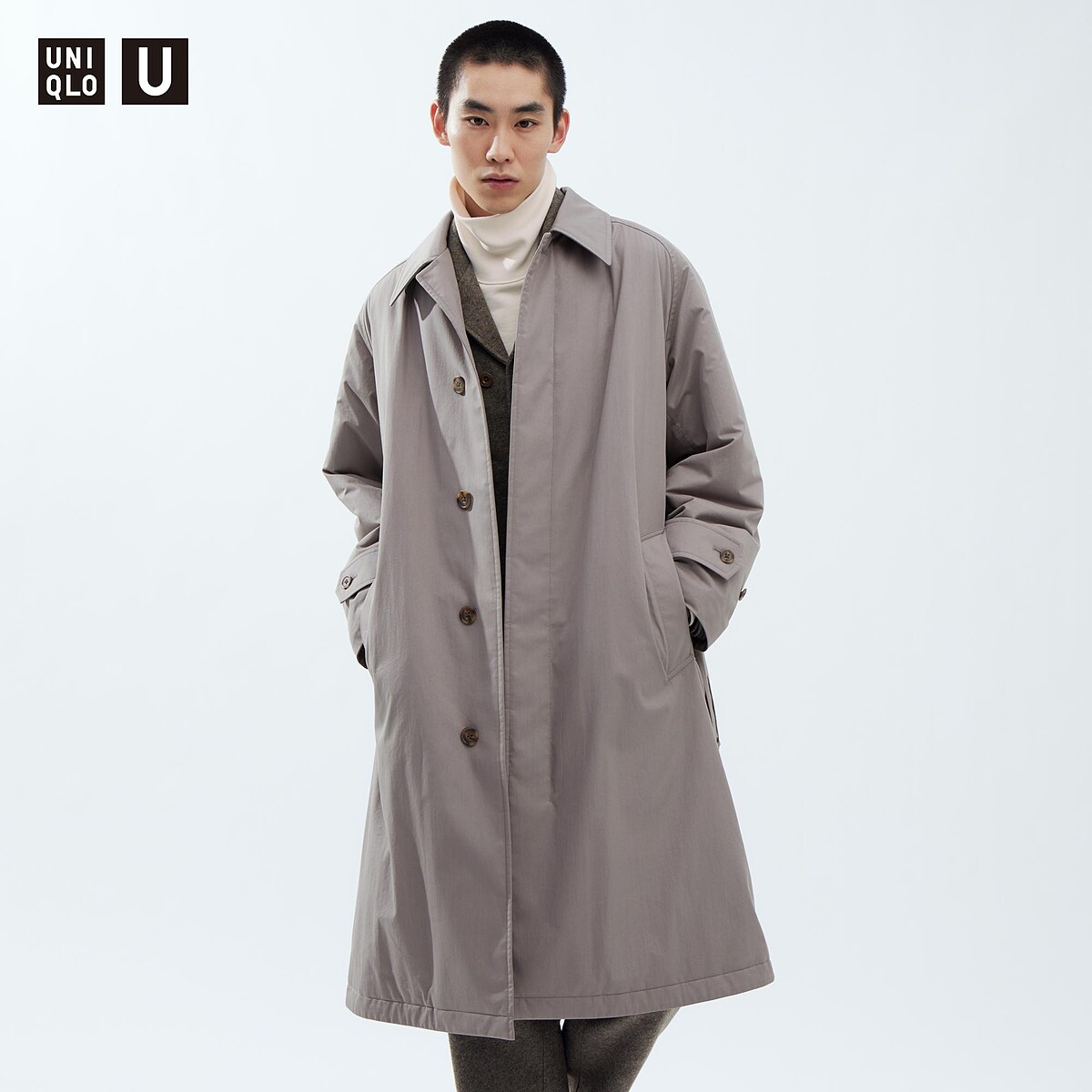 U PADDED單排釦大衣 售價NT$5,990。