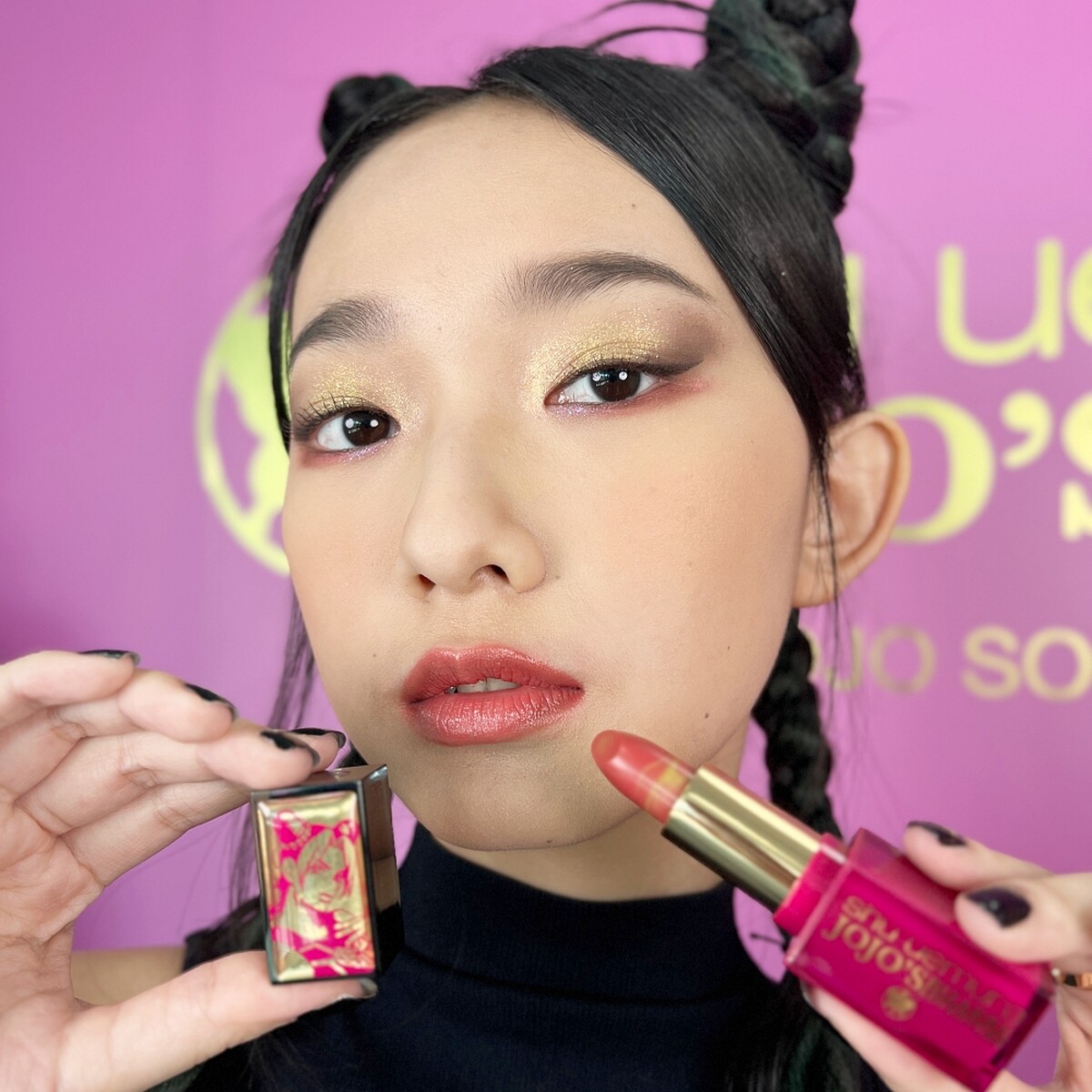 shu uemura植村秀X JOJO的奇妙冒險限量聯名彩妝水光潤色唇膏-奇妙冒險實擦試色。