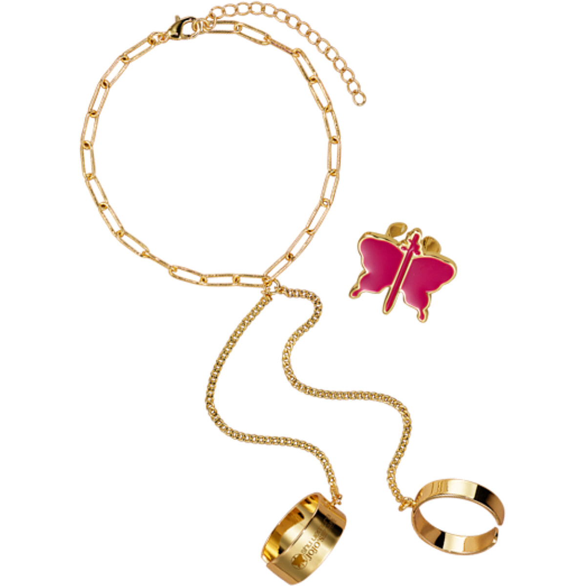 shu uemura植村秀X JOJO的奇妙冒險限量聯名彩妝周邊-JOJO造型耳夾+戒指手環組