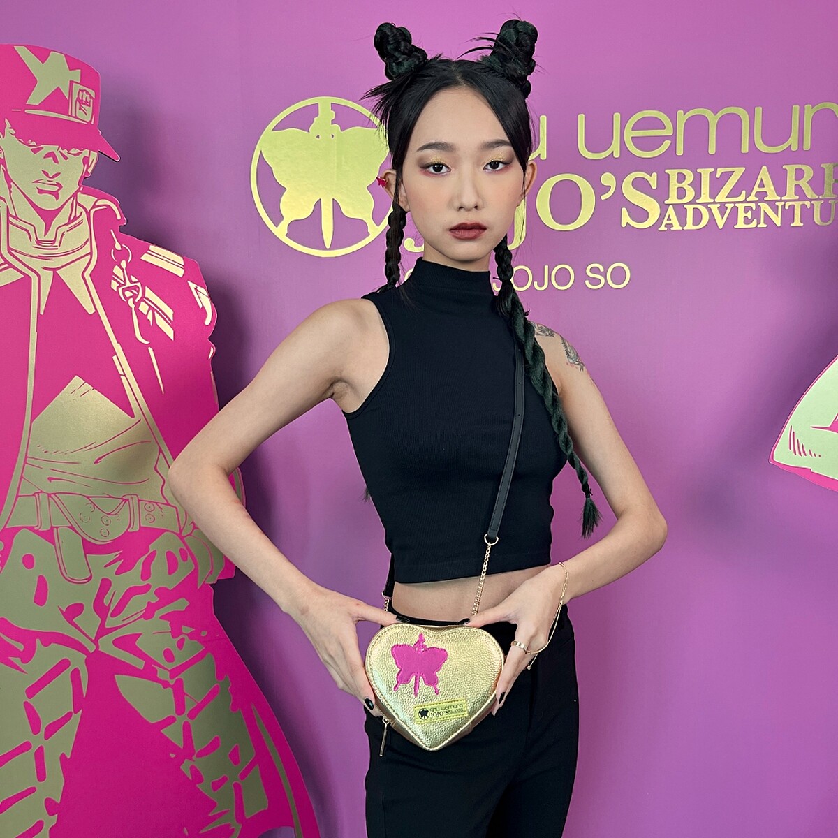 shu uemura植村秀X JOJO的奇妙冒險限量聯名彩妝周邊-JOJO聯名愛心包