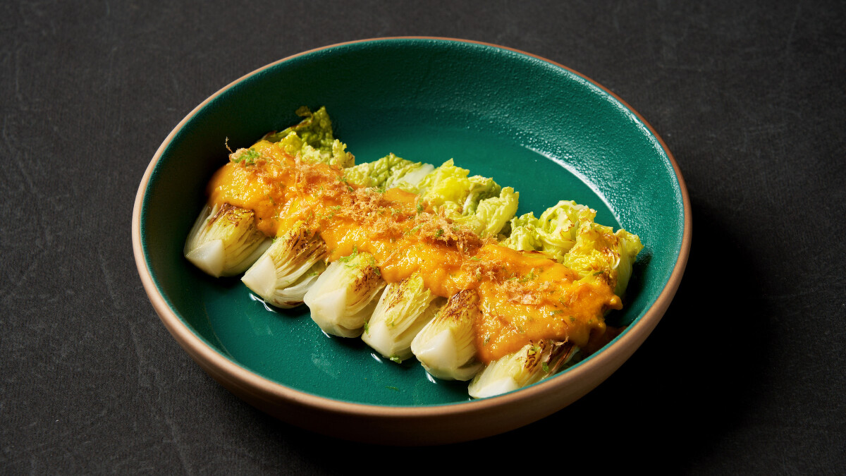 干貝金湯娃娃菜。