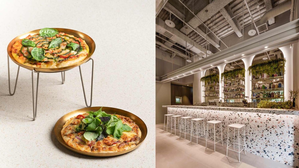 小小樹食的披薩和店內一景