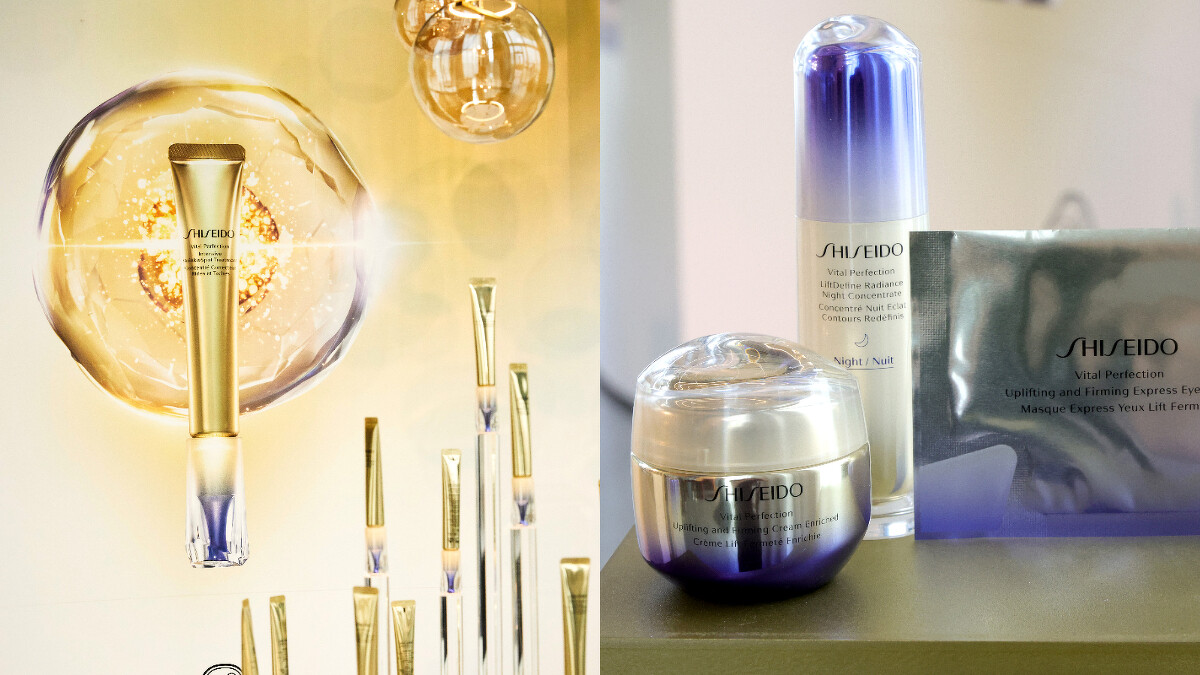 左：photo／Taylor Jewell 2024年1月新品：彈力帶 V 臉精華；右：photo／Getty Images彈力帶 V 臉精華、激抗痕亮采緊緻霜、激抗痕亮采緊緻眼膜