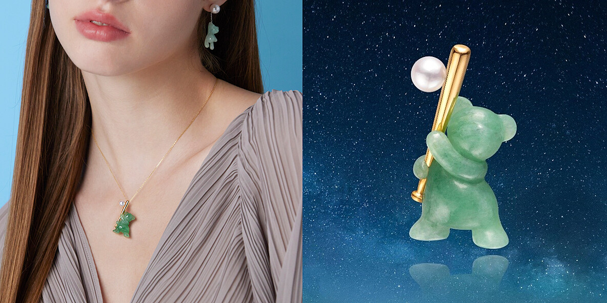 林曉同珠寶，Eric Jade Bear 棒球熊，價格自NT.156,500元起。