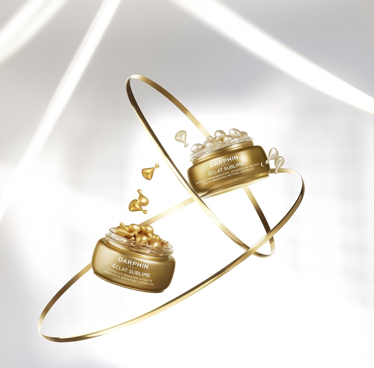 DARPHIN朵法金緻再生精露膠囊日防禦、夜修護，強韌煥亮。