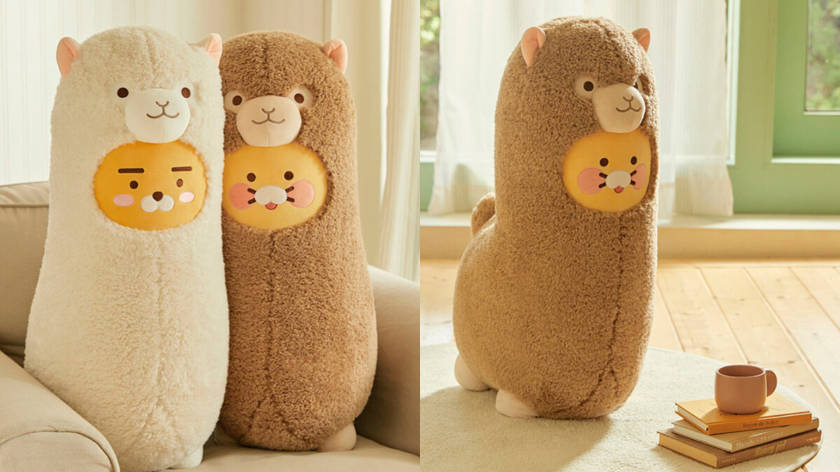 KAKAO FRIENDS「萊恩&春植」化身草泥馬抱枕!放大尺寸、加倍可愛,抱著睡覺饋腳最幸福