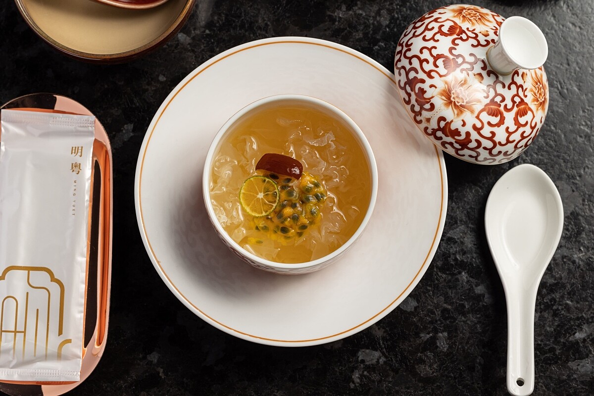 套餐甜點「百香紅棗銀耳露」吃得到用心與美味。