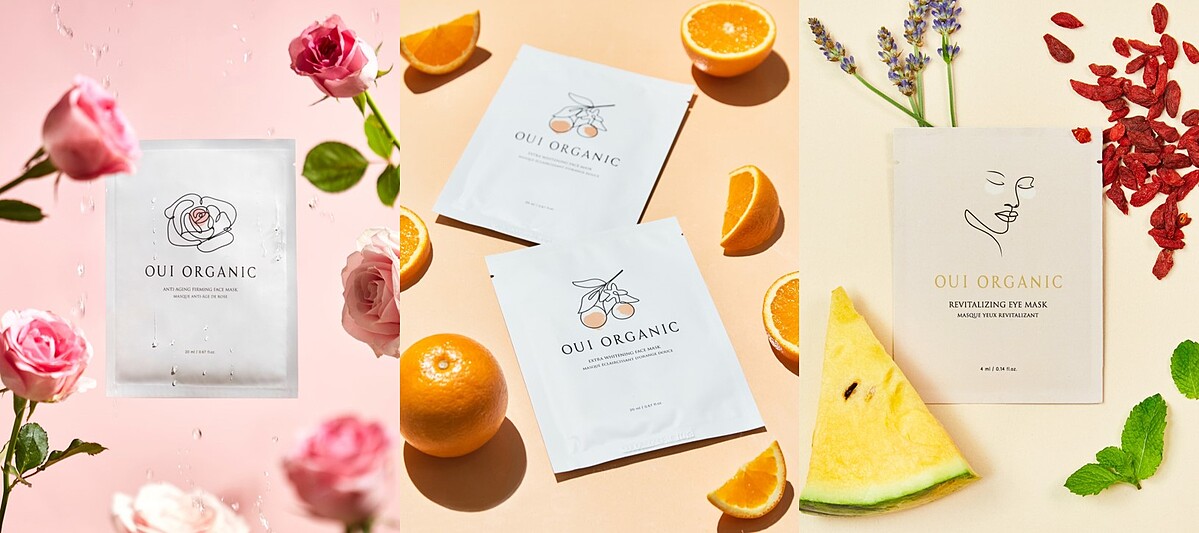 OUI ORGANIC玫瑰精萃煥顏保濕面膜打敗來自韓國及英國品牌,一舉拿下最佳天然面膜-金獎。