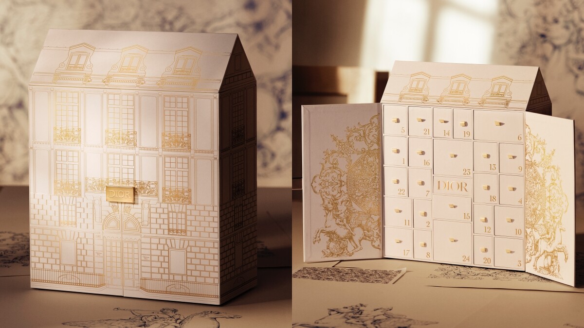 DIOR迪奧2023聖誕倒數日曆情境圖。