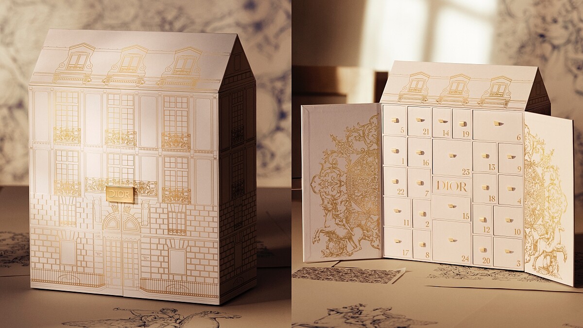 DIOR迪奧2023聖誕倒數日曆情境圖。