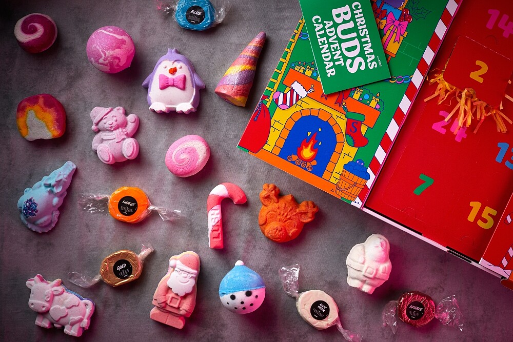 LUSH聖誕密友禮盒情境圖。