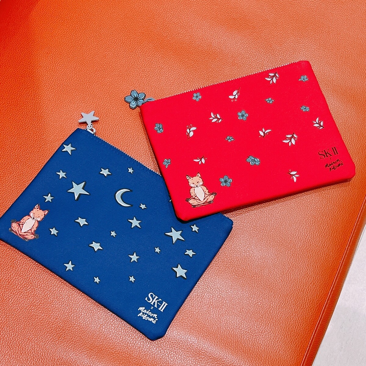 SK-II x MAISON KITSUNÉ聯名化妝包。