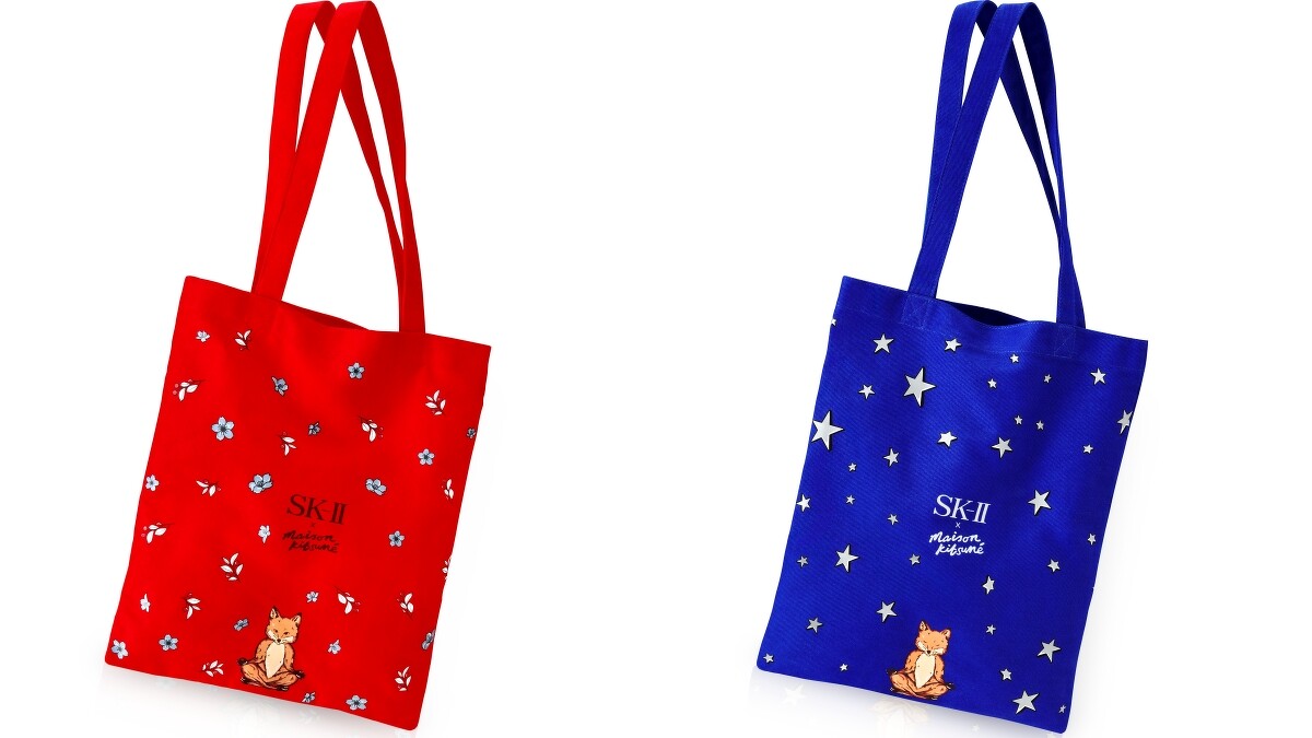 SK-II x MAISON KITSUNÉ聯名托特包。