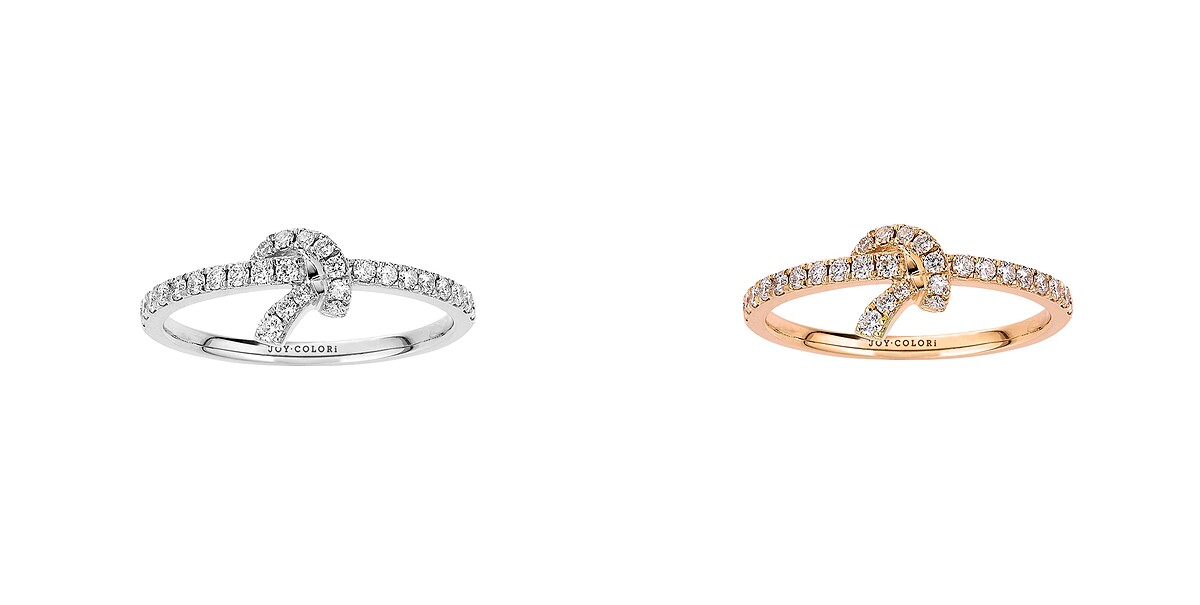 圖說／星繫情緣戒指(18k玫瑰金)、星繫情緣戒指(18k白金) 