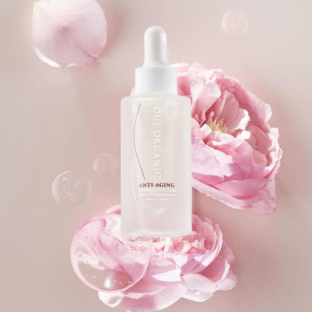 OUI ORGANIC法國絲絨玫瑰時光活膚精華。