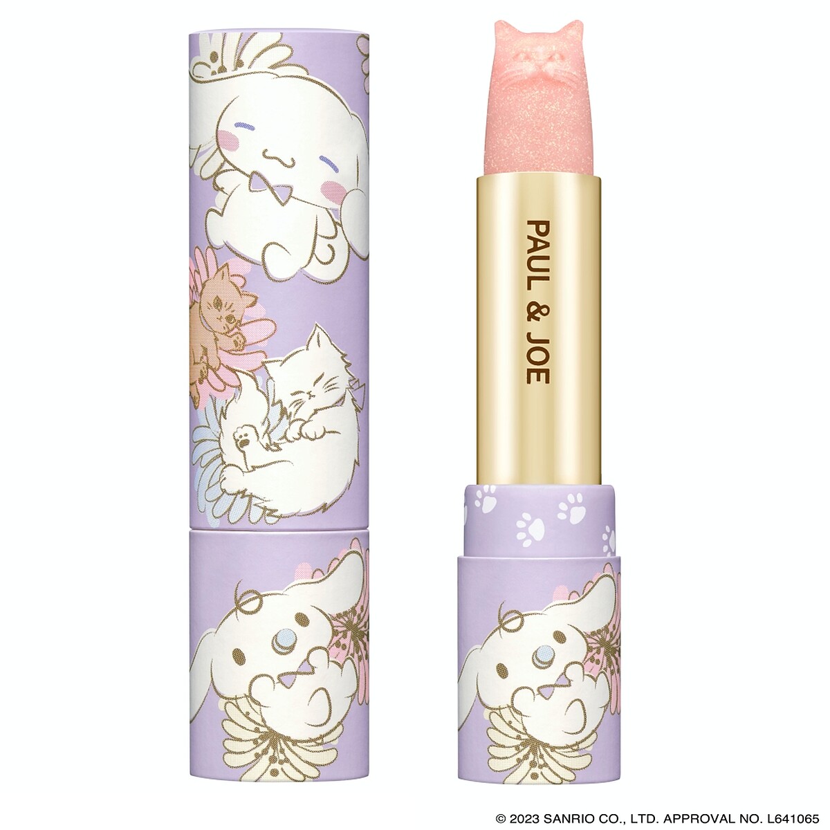 Paul & Joe大耳狗好朋友限量唇膏盒搭配貓咪保濕/防曬護唇膏，NT840、唇膏盒搭配西洋菊高光持色唇膏NT1,030