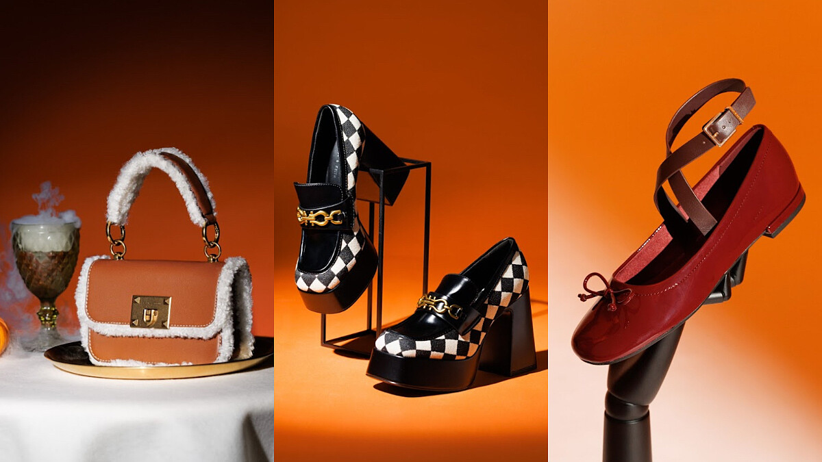 精選Charles &amp;amp; Keith萬聖節穿搭單品：Wednesday學院風樂福鞋、暗黑綁帶紅鞋都好搭