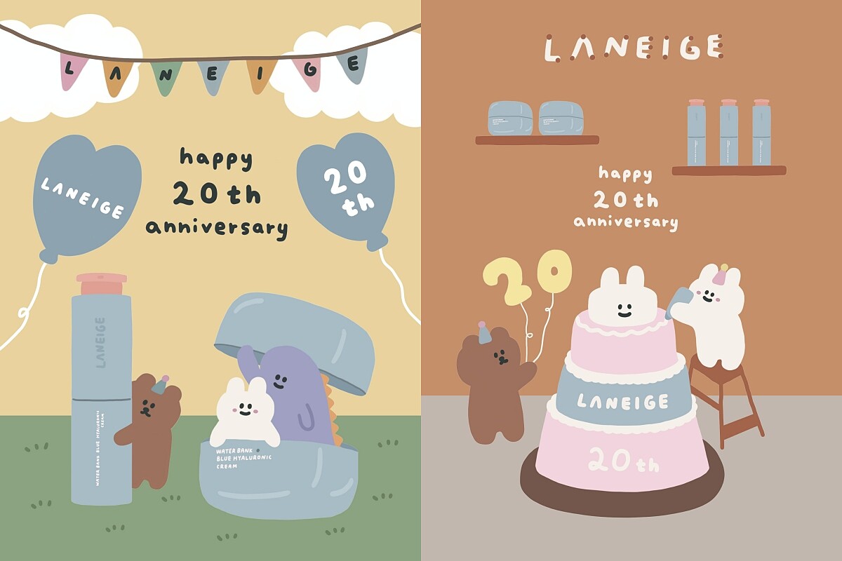 蘭芝20週年生日慶x ChiChi 87小兔聯名主視覺。