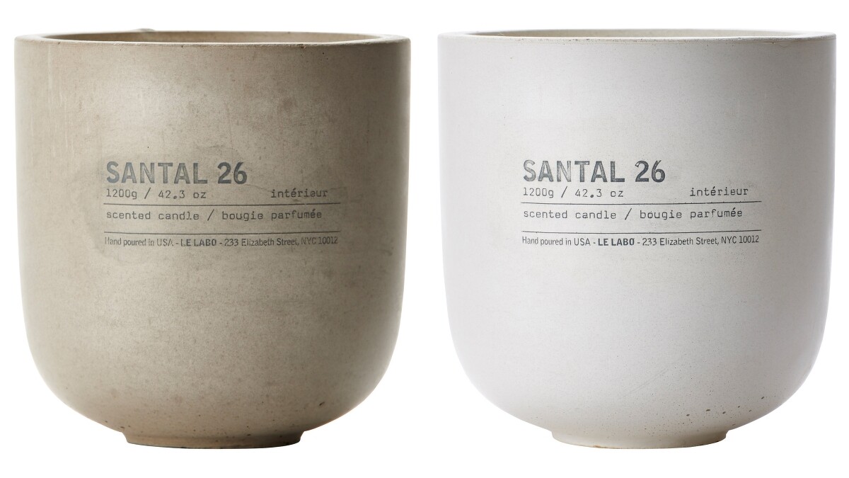 Le Labo灰/白色大型水泥香氛蠟燭1.2kg ,NT18,000形象店限定