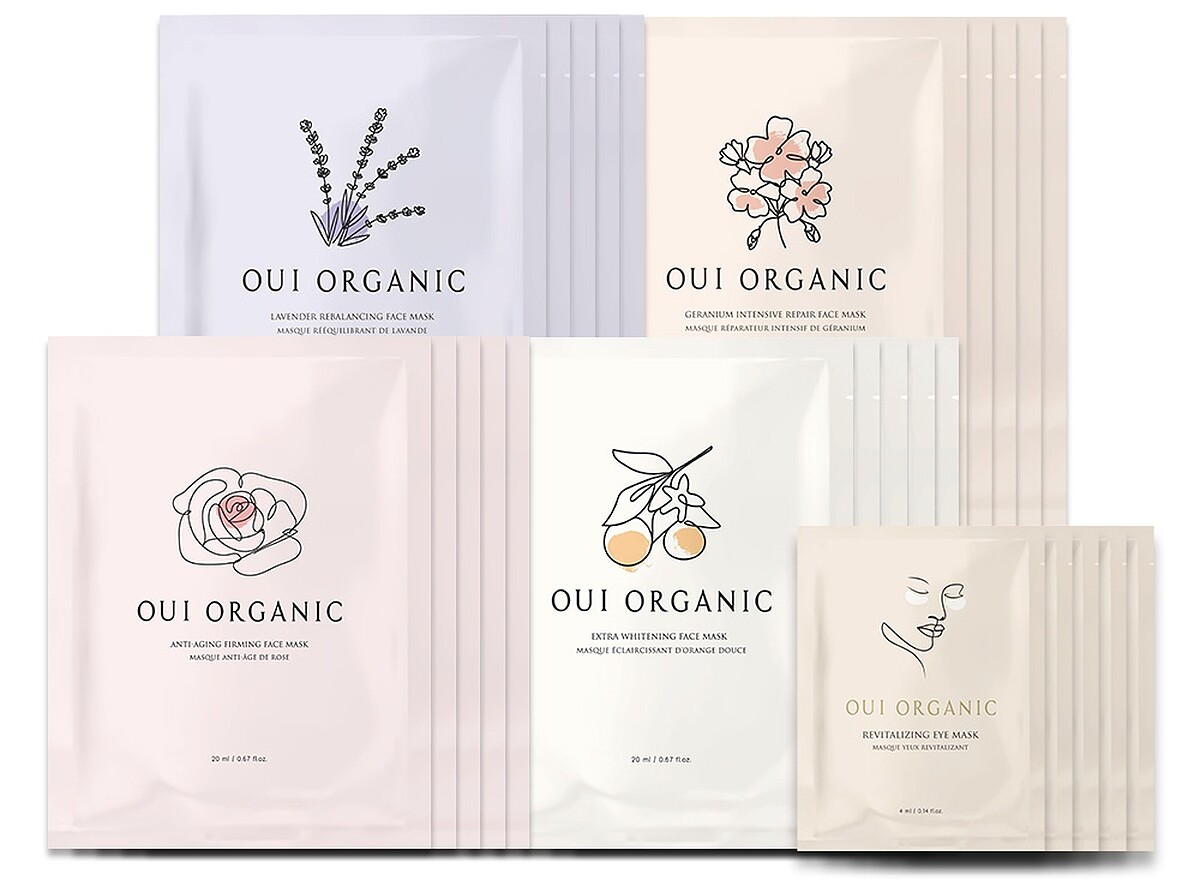 OUI ORGANIC敷敷植萃面膜全系列25入組。