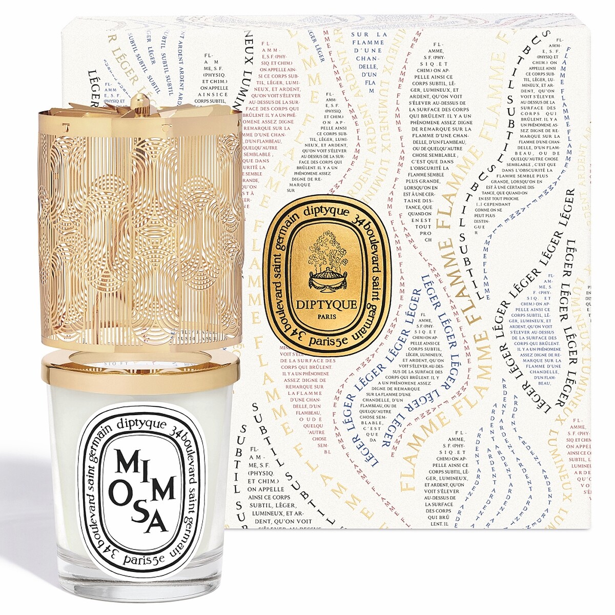 Diptyque 2023聖誕限量燭光萬花筒及含羞草蠟燭190g，NT5,200