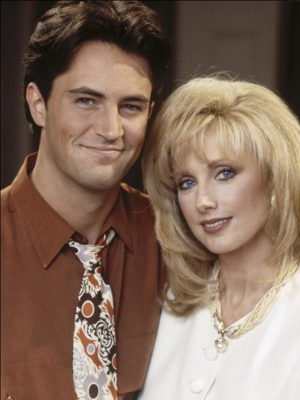 馬修.派瑞與摩根菲釵合照。