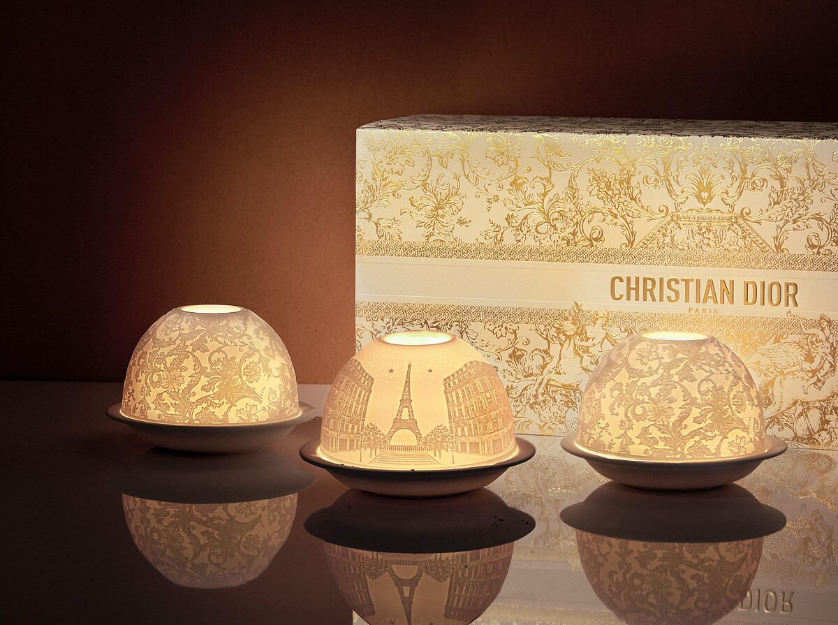 迪奧香氛世家系列-透光瓷香氛燭台禮盒，NT$13,600。