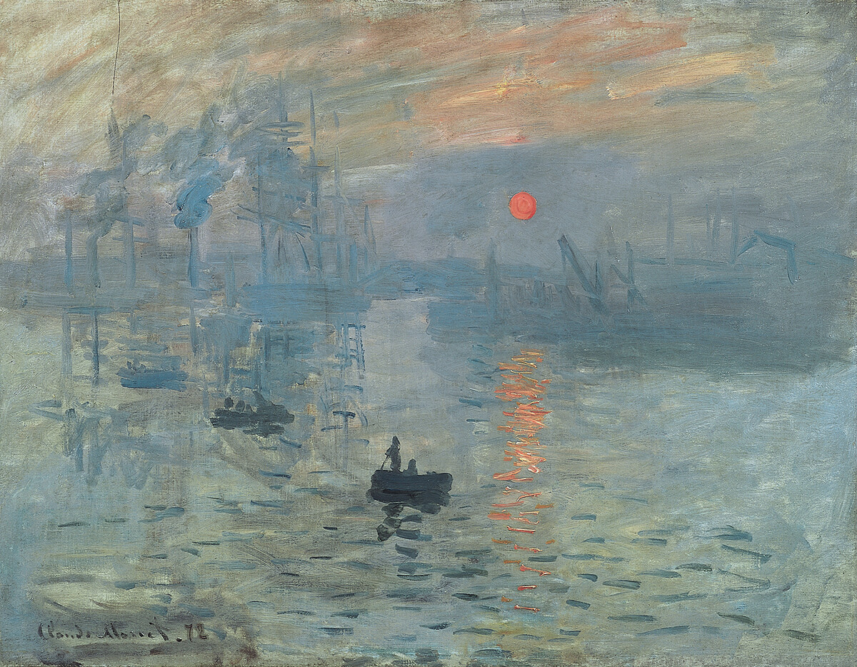 莫內《印象．日出》。圖／Claude Monet, Public domain, via Wikimedia Commons