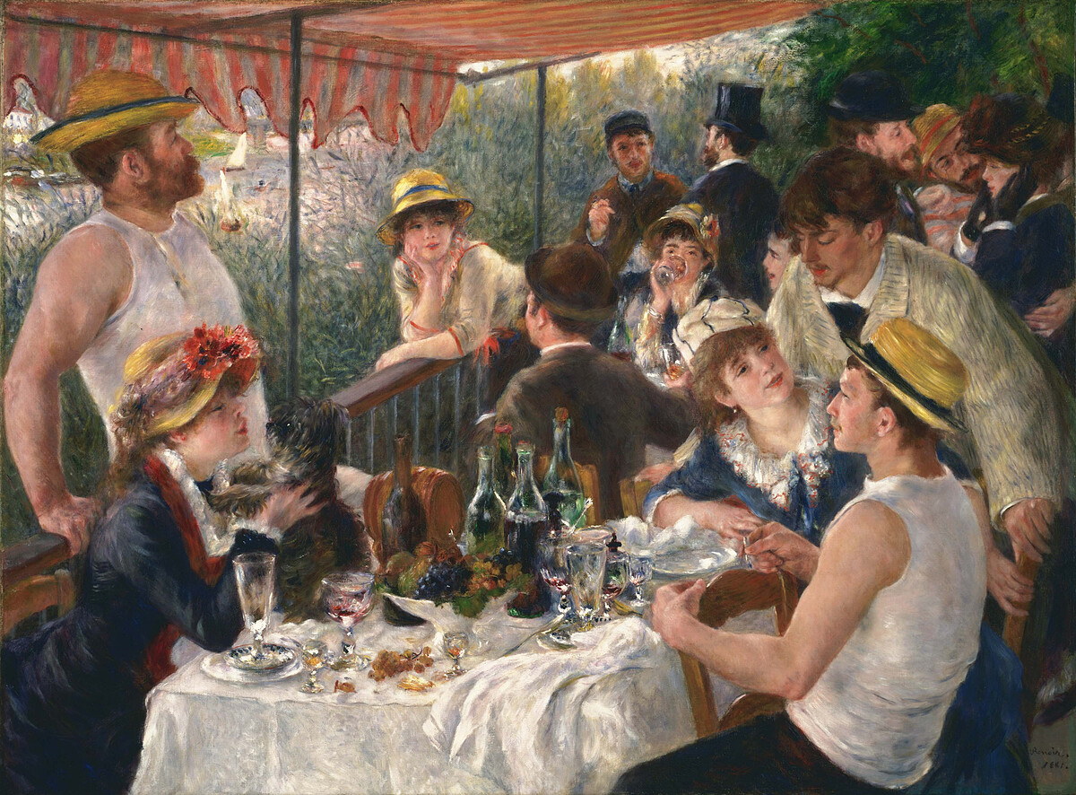 雷諾瓦《船上的午宴》。圖／Pierre-Auguste Renoir, Public domain, via Wikimedia Commons