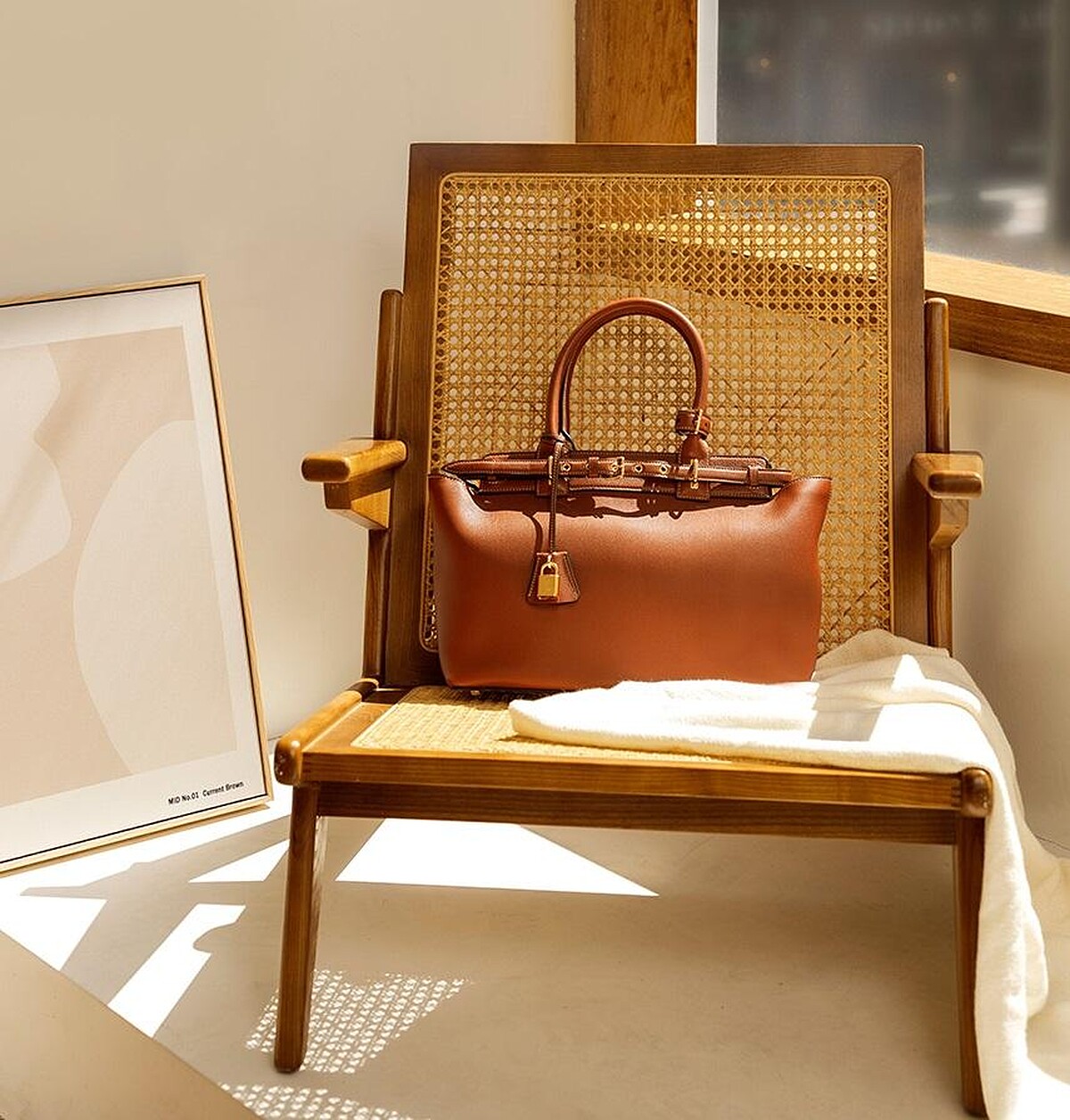 柔軟牛皮革Celine Conti手袋,Celine By Hedi Slimane。