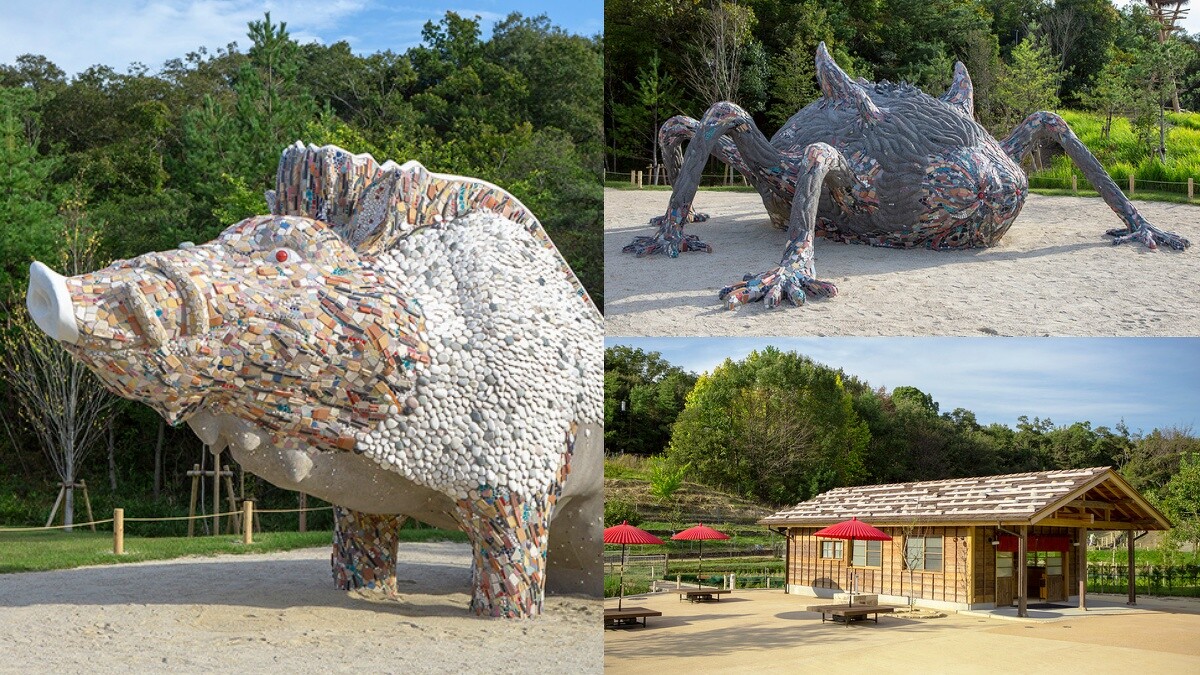 「幽靈之里」園區中，神還原《魔法公主》大山豬「乙事主」、邪魔神及休憩涼亭