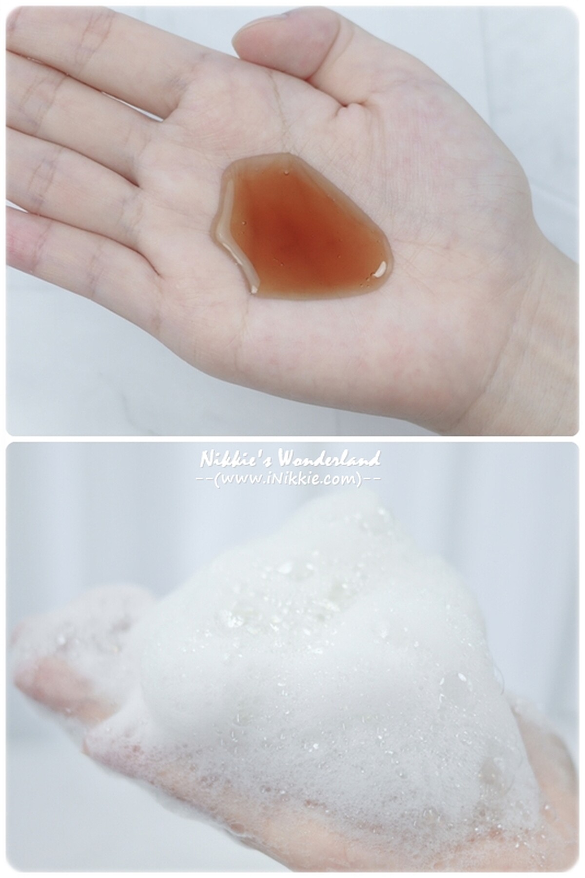 Dr. Groot健髮洗髮精-蓬盈的金黃色質地賦予秀髮滿滿的營養，使用越多次越能感受到髮質蓬盈度提升。Photo/FB Nikkie寧寧愛美遊樂園 