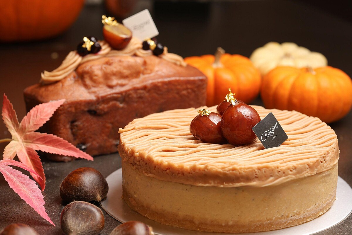 時序進入秋末冬初，晶華也以栗子為主角，推出多款甜蜜美點，製作口感豐富、堆疊秋高氣爽的美味