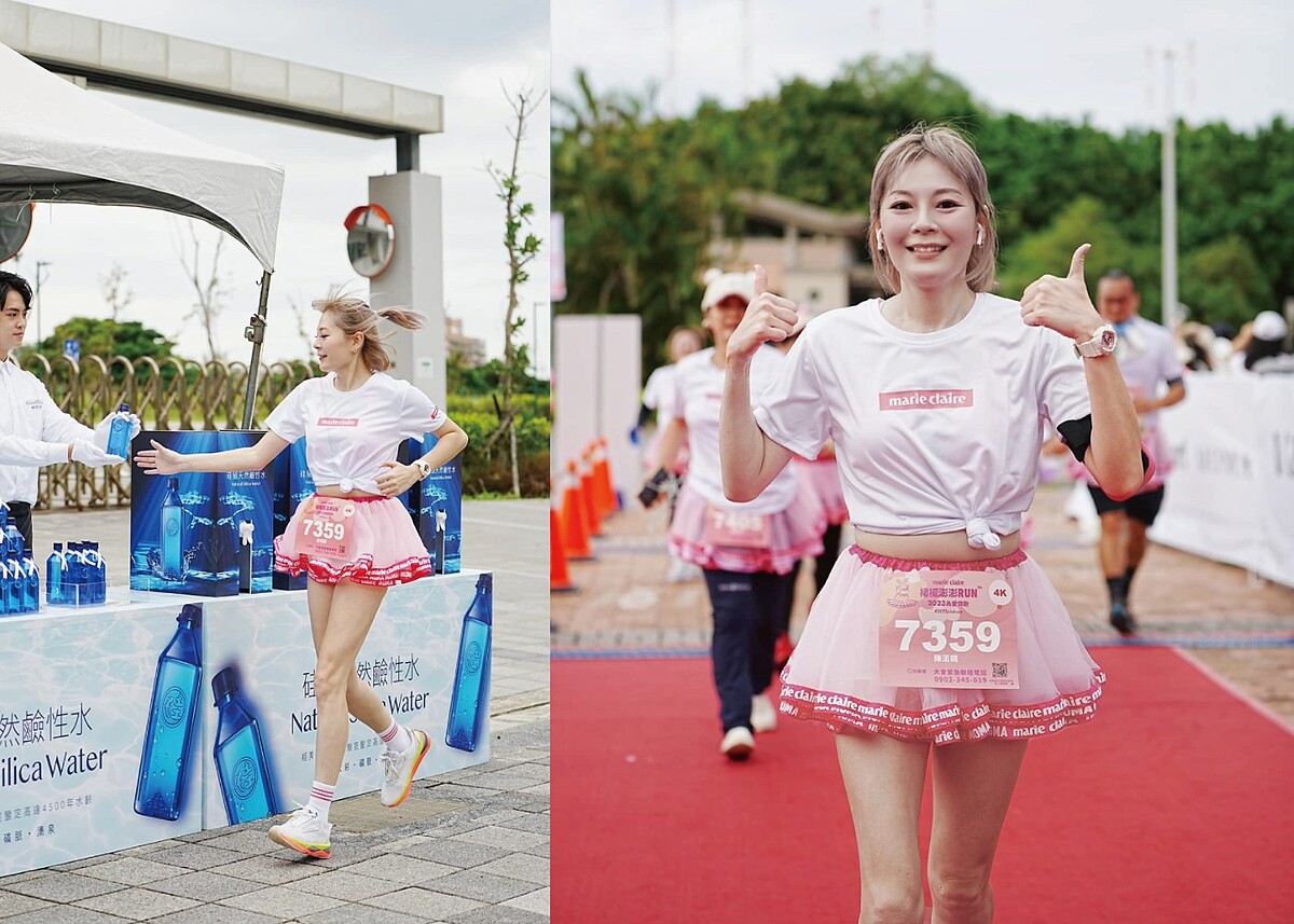 台灣年輕病友協會秘書長「鋼鐵晴」擔任慷碩跑團的公益大使陪跑團員