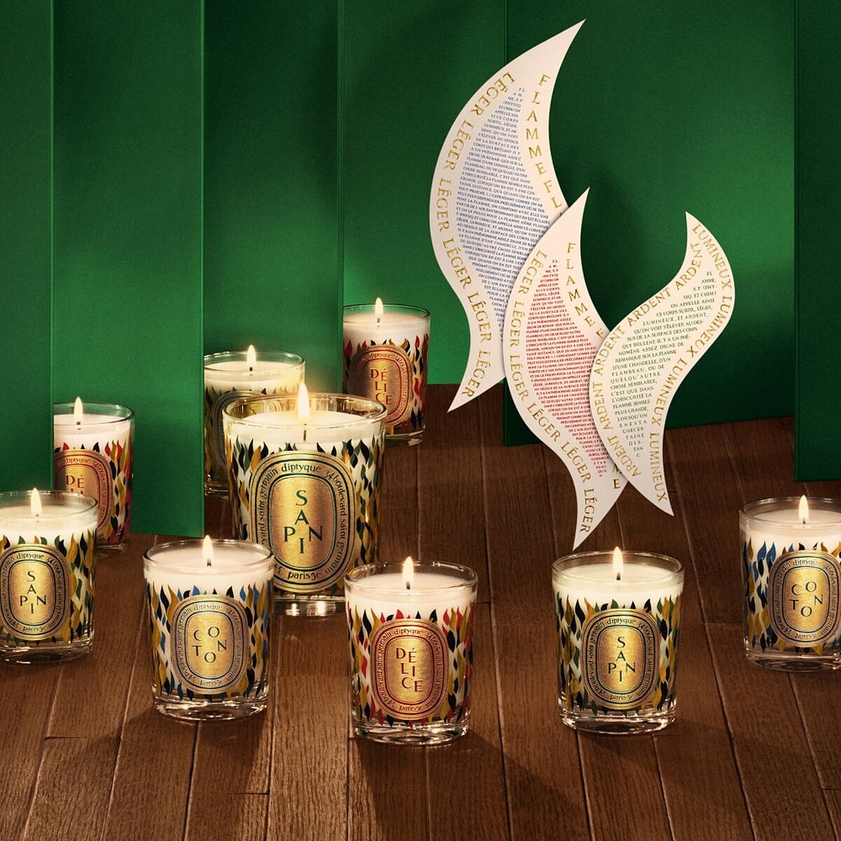 Diptyque 2023聖誕限量蠟燭(冷杉、乾果、綿雪)70g，NT1,550、190g，NT2,650