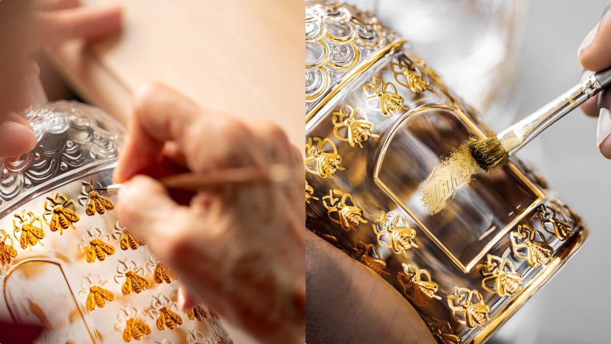 嬌蘭蜂印瓶Bee Bottle工藝情境。