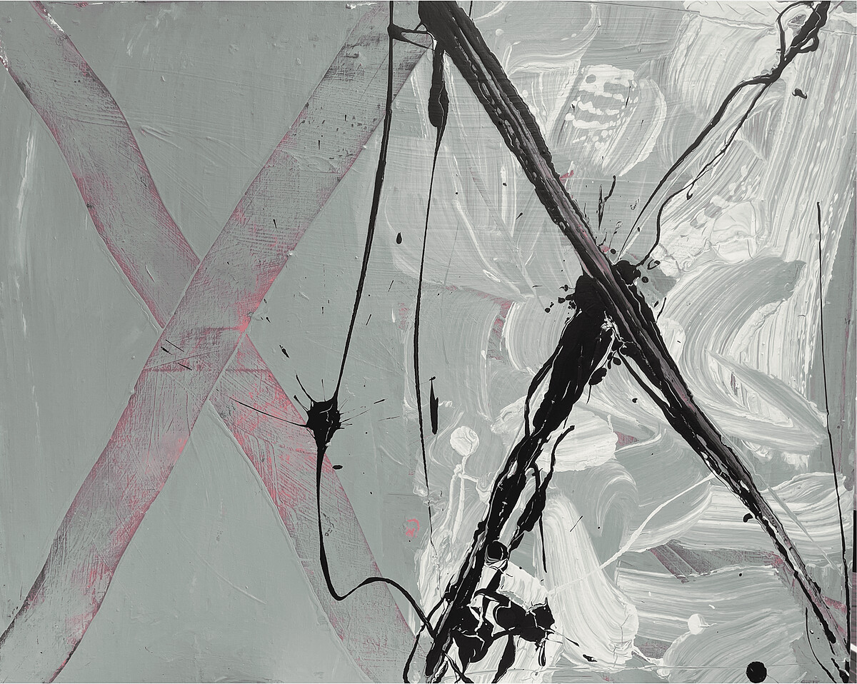 Gallery MORYTA_Kazuki Torigoe鳥越一輝_記憶される記録 忘却_Coal tar, Plaster, Diatomite, Beeswax, Acrylic etc. Mixed Media on Canvas_90x70cm_2023