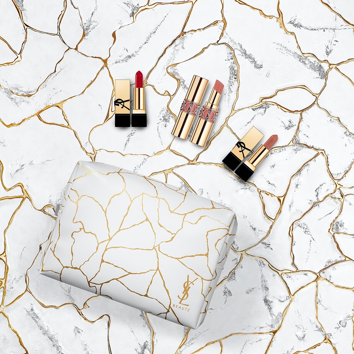 YSL 2023限量冽金聖誕唇膏禮盒，NT1,580