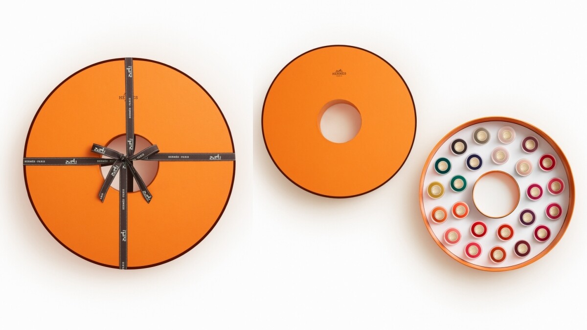 Hermès愛馬仕彩色花環指甲油禮盒。