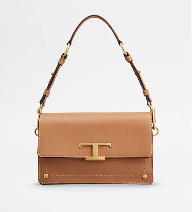 TOD'S T TIMELESS駝色風琴包，NT$77,900。