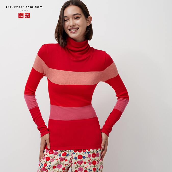 HEATTECH EXTRA WARM極暖無縫羅紋高領T恤，NT$790。